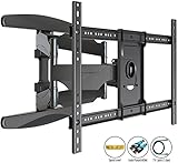 Invision&reg; Ultra Strong TV Wall Bracket Mount - For 37 - 70 Inch LED LCD Plasma & Curved Screens - Double Arm Tilt Swivel Feature - Includes 1080p HDMI Cable & Spirit Level *Please Confirm Your TV VESA Mounting Holes Before Purchase* (HDTV-DXL)
