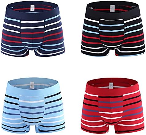NXY Men's Boxer Briefs Stretchable Super Soft Underwear Cotton &amp; Spandex L