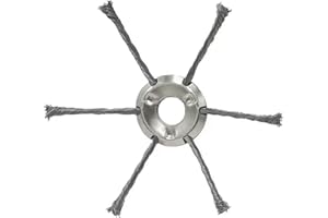 SENRISE Desbrozadora de alambre de acero con 6 cabezales para cortacésped de jardín, accesorio de repuesto