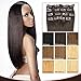 Produktbild OUBO Clip in Extensions Echthaar 100% Remy Haarteile Echthaar für Haarverdichtung Haarverlängerung 7 Tressen 16 Clips Set hochwertiges Remy Echthaar 35/40/45/50/55cm -27# Honigblond, 55cm