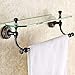 Produktbild MKFG Badezimmer-Produkte, einfacher Handtuchhalter mit kupfernem Badezimmer-Glasrahmen, einschichtiger kosmetischer Lagerregal, Badezimmer-Wand-Regal.