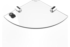 Expression Products Small Acrylic Corner Shelf - 150mm - approx 6" suitable for computer speaker, webcam etc, Free Trolley Token Material Sample Included per Shipment, Clear