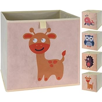 Faltbare Aufbewahrungsbox mit Tiermotiven | 4er Set: Amazon.de: Baby