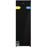 Cecotec Bolero 322L Combi CoolMarket Combi 322i Black Glass D. 185.5 cm High, 59.5 cm Wide, Multi Airflow Technology, Humidit