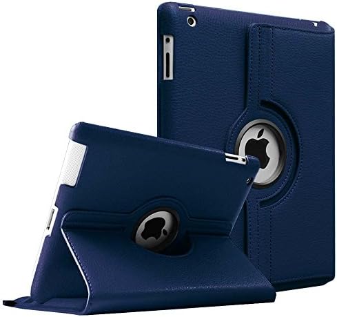 iPad 2 / 3 / 4 Leather Case, GOEXTRO 360 Degree Rotating Stand Smart Cover with Automatic Wake / Sleep for Apple iPad 2 3 4+Screen Protector+Stylus,