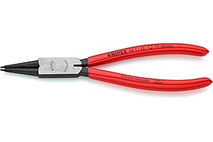 Knipex Szczypce do pierścieni osadczych sprężynujących do montażu pierścieni wewnętrznych w otworach fosforanowane, czarne, z tworzywa sztucznego, powlekane 180 mm 44 11 J2