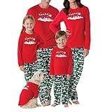 RAISERVEN Famille Assortiment de Nuit de Noël Pyjama à Manches Longues Pyjamas v