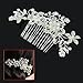 Charm Bridal Wedding Silver Crystal Rhinestones Pearls Women Hair Comb Clip Hot