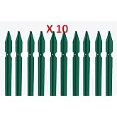 Paletto A T In Ferro Plastificato Verde - Altezza 175 Cm, Sezione 30x30x3.5 Mm, Per Recinzioni Giardino