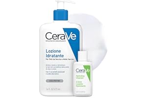 CeraVe Kit Corpo e Viaggio, Lozione Idratante Viso e Corpo, Per Pelle Secca, con Acido Ialuronico 473 ml + Detergente Idratante Viso da Viaggio, Per Pelli da Normali a Secche, 20 ml