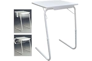 Onlinemania Quality Table Valet Portable Foldable TV Laptop White Jigsaw Tray White/Black (White)