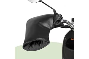 AYIDBE Hiver Gants de Guidon Moto Universel Manchon de Guidon Doublure en Polaire Chaud Moufles de Protection pour Vélo VTT Scooter Trottinette Imperméable Anti-Vent Protège-Main de Moto Homme Femme