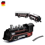 Con efectos de luz y sonido Eléctrico de ferrocarril Starter Set, Tren, locomotora de vapor, Simulación de sonido, modelo de locomotora