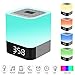 Produktbild Wake Up Light Lampe Tisch LED, tragbar kabellos Bluetooth 4.0 Lautsprecher-LED-Wecker mit Sound-Qualität, Sensor-Licht Touch, MP3-Player, Unterstützung Micro SD Card TF für Smartphone und alle Geräte Audio dy28