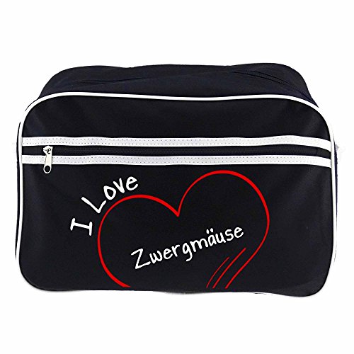 Preisvergleich Produktbild Retrotasche Modern I Love Zwergmäuse schwarz