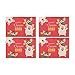 Produktbild Red Frohes Jahr Schwein Küche Gedruckt Fleckresistent Wärmedämmung Waschbar Quadratische Tischset Tischset Für Baby Und Frauen Runden Esstisch 12"X 18" Set von 4 Stck