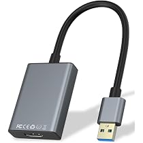 Adaptador USB 3.0 a HDMI, Full HD 1080P Sincronización de Audio y ...