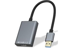 CARPHONE WAREHOUSE Adaptador USB 3.0 a HDMI, Full HD 1080P Sincronización de Audio y Video Convertidor Multi Monitor Mirroring/Expansión para PC, Laptop, HDTV, Proyector, Compatible con Windows XP/7/8/8.1/10/11/Android