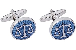 YAHOYA Oficina OL Abogado Escalas De Justicia Abogado Ley Par Legal Gemelos Esmalte Azul Logotipo de la Corte Equilibrio En Sunshine Cuff Links
