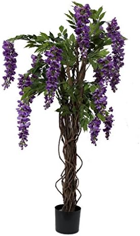 Artificial Wisteria Tree Purple 4ft - Indoor Artificial Tree by Olore Home