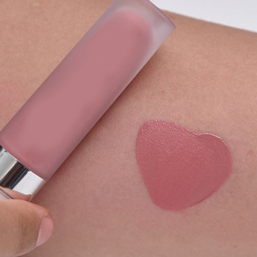 ROPALIA 15 Colors Matte Nude Lip Gloss Scrub Bottle Non-stick Cup Cosmetic Lipstick