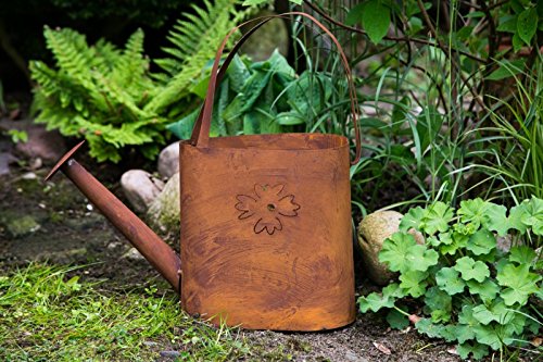 Dekokanne / Pflanzkanne Metall Rost, groß - 2