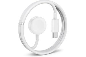 DOWNY Chargeur Apple Watch, iWatch de Charge Rapide Magnétique USB-C Câble, [Certifié MFi] sans Fil Station de Charge Rapide Magnétique Compatible Apple Watch Series Ultra/SE/9/8/7/65/4/3/2 (1m)-Blanc