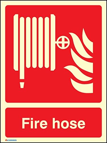 Large Fire Hose Reel Sign - Rigid Photoluminecent - 300mmm 400mmm