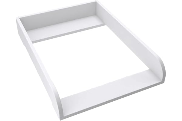regalik Plan à Langer pour Malm d'IKEA, Extension pour Commode de 48 cm, Amovible, Plan à Langer avec Façades Arrondies, Blanc, 72 cm x 54 cm