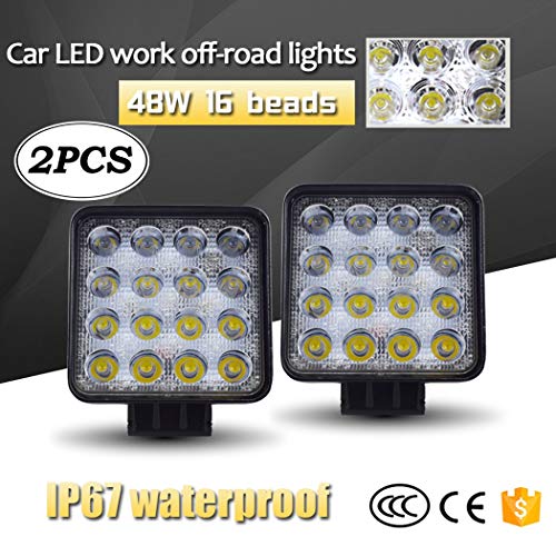 5 Inch 48W LED Work Light Bar, LED Spotlights Car Off-road Light Auxiliary Worklight IP67 Waterproof 6500K, LED Light Bar for Truck SUV and Many More