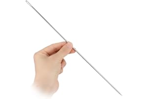 Andibro Aghi da cucito lunghi da 10 pollici, aghi da cucito con grande occhiello professionale, facile da infilare, spessore 3 mm, per la casa, in pelle, per il fai da te