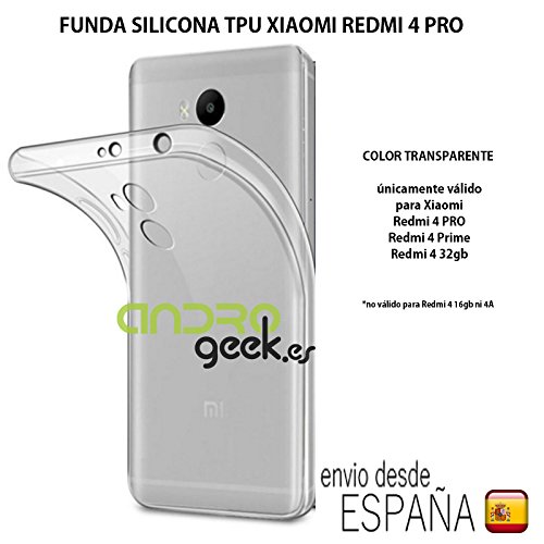 @ androgeek _ is Silicone Transparent TPU Gel Case for Xiaomi Redmi 4 Pro Redmi 4 Prime Redmi 4 32 GB. Shipped from Spain.