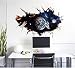 Zooarts 3D Outer Space Astronaut Wall Stickers Removable Wall Decals Art Decor Vinyl Kids Child Room Mural