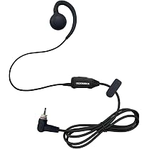 KENMAX Ohrhörer Mit Mikrofon Für Motorola Funkgeräte - 1-polig, 91 Cm Kabel, Verdeckter Schlauch, Mit Clip, Für Talkabout T-Serie Uvm.