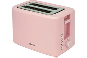 Jocca, Toster 2 kromki, 700 W z 7 poziomami złocenia, funkcją rozmrażania, ogrzewania i anulowania, segregator na okruchy, duże otwory do różnych rodzajów chleba, różowy
