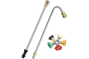 Stone Banks Angled Spray Lance, Underchassis Wash Lance Compatible with Karcher K2 K3 K4 K5 K6 K7 Pressure Washers, Guttering Cleaning Kit Gutter Rod Cleaner Attachment Pressure Washer Accessory