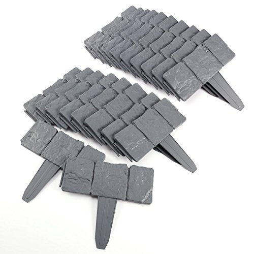 5M Beeteinfassung Beetumrandung 20er Mähkante Rasenkante Erdspieß Palisade