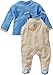Schnizler Unisex Baby Set Playsuit Footies Neck Long Sleeve, Airplane Romper, Blue, 3-6 Months (Manufacturer Size:68)