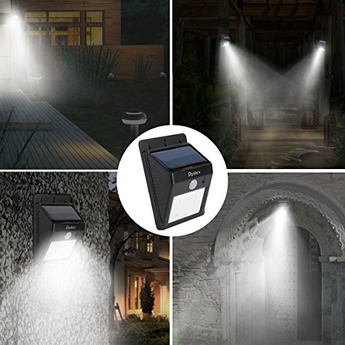 Bewegungs Solarlampe, 20 LEDs Solar Leuchte Sicherheits Bewegungssensorlicht, wetterfeste Sicherheits-Wandleuchte mit 2 intelligenten Modi für Außenwand, Garten, Auffahrt, Treppen und Eingänge [2er Pack] - 6