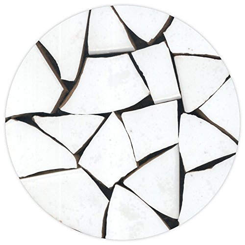 Mosaik Fliesen-Scherben, Bruchmosaik 20-50mm, 1Kg Reinweiß, BW01