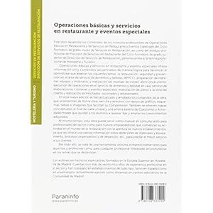 Operaciones básicas y servicios en restaurante y eventos especiales  2.ª edición