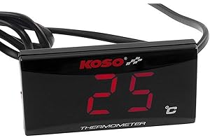 KOSO Thermometer Digital Super Slim Red Oil Temperature Water Temperature Display