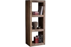 Massivmoebel24.de Regal Sheesham 48x35x132 grau geölt Nature Grey #56