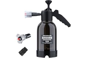 ENCOMAG Snow Foam Pump Sprayer, Car Foam Sprayer, 2L Hand Pneumatic Foam Cannon Pressure Atomizer Pump Sprayer, 2 Types of Nozzle High/Air Pressure Washer for Car Washing