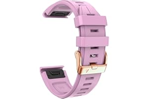 CZKE Dla Garmin Fenix. 6s 5s. Watchband 20mm Bransoletka dla Fenix 6S Pro 5s Plus Róża Złota Klamra Silikonowe Szybkie Wymienne Pasy na nadgarstek (Color : K, Size : 20mm)