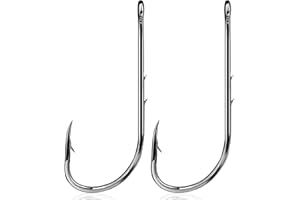9KM DWLIFE Baitholder Fishing Hooks 50Pcs Double Barbs Worm Hook Black/Offset/Long Shank/Closed Eye for Fishing Rigs Freshwater Saltwater