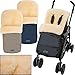 Produktbild Winterfußsack/Fußsack (100% ECHTES LAMMFELL) für Kinderwagen/Buggy / Jogger Kinderwagenfußsack (BEIGE)
