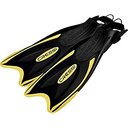 Cressi Palau Aletas de buceo, Negro/Amarillo, M-L (41-44)