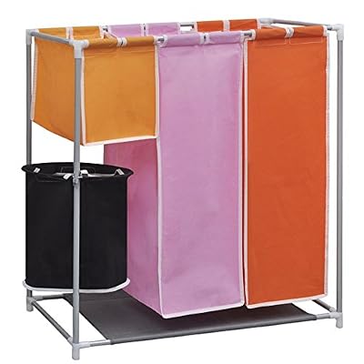 vidaXL Ensemble de 3 paniers à linge avec corbeille triage