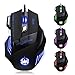 Produktbild grimtec Professional LED optische 7200 dpi 7 Taste USB Wired Gaming Gamer Maus Mäuse Einstellbare DPI-Schalter Funktion 7200dpi/Lasermaus/2400 DPI/1600 DPI/1000 dpi für Pro Spiel Notebook PC Laptop